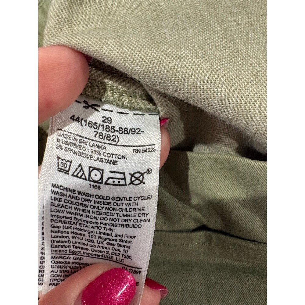 GAP Khakis Men's Chino Walking Shorts Green Flat Front Size 29 Casual - Picture 7 of 8